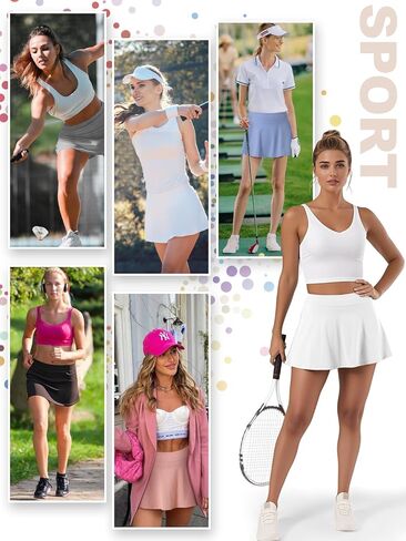 تنورة تنس نسائية مطوية، تنورة تنس عالية الخصر، تنورة جولف مع جيب للجري الرياضي، كرة البيسبول غير الرسمية in Kuwait