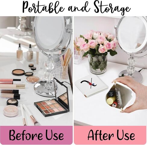 Personalized Initial Letter E-Mini Makeup Bag for Purse with Mirror, Waterproof Portable No Zipper Self-closing Cosmetic Bag for Women, Coin Purse Pouch, Birthday Gifts for Bride Mom Girls in Saudi Arabia