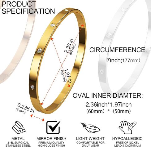 AICASE 18 K GOLD PLATED BANGLE BANGLE SEPES (GOLD/ROOS GOLD/SILVER) Stack Wide Wristband Bangle Phill Bracelet Bracelet Bract in Kuwait