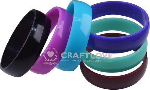 CRAFT LOVE Plastic Round Multicolor Bangle Set in Saudi Arabia