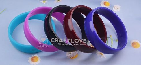 CRAFT LOVE Plastic Round Multicolor Bangle Set in Saudi Arabia