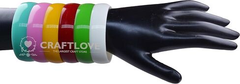 CRAFT LOVE Plastic Round Multicolor Bangle Set in Saudi Arabia