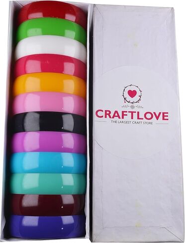 CRAFT LOVE Plastic Round Multicolor Bangle Set in Saudi Arabia