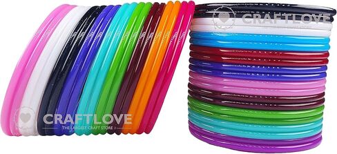 CRAFT LOVE Plastic Round Multicolor Bangle Set in Saudi Arabia