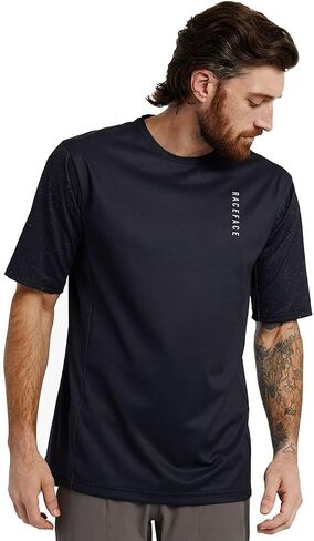 Race Face Indy Short-Sleeve Jersey - Men's Black, L in Saudi Arabia