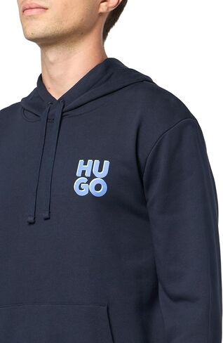 HUGO Men's Stack Logo Hooded Jersey Sweatshirt in Saudi Arabia