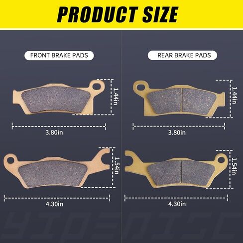 Front and Rear Brake Pads Kit Ceramic Fit for Can-Am Outlander 450/Max 450 2017-2025 570 2016-2024 650/Max 650 2013-2023 850/MAX 850 2016-2024 1000 XT/XMR/XTP 2013-2024 in Saudi Arabia