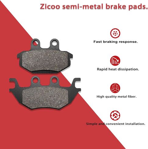Rear Left & Right Brake Pads for Kawasaki Mule Pro FXT FX KAF 820 2015-2021 DXT DX KAF 1000 EPS 2016-2017 in Saudi Arabia