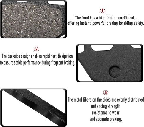 Rear Left & Right Brake Pads for Kawasaki Mule Pro FXT FX KAF 820 2015-2021 DXT DX KAF 1000 EPS 2016-2017 in Saudi Arabia