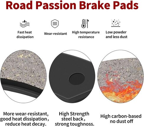 Road Passion Rear Disc Brake Pads for HONDA VT1300 CX10 Fury 2010 / VTX 1300 S3/S4/S5/S6/S7/S8 2003-2008 in Saudi Arabia