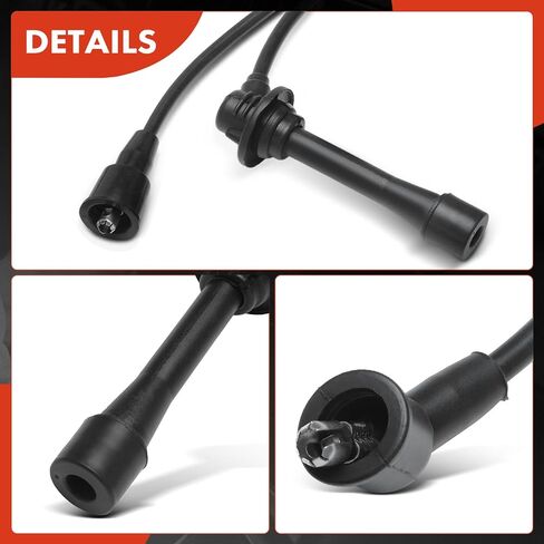 A-Premium 6pcs شرارة الأسلاك شرارة الأسلاك متوافقة مع Ford Escort 1991-1996 1.8L & Mazda 323 1988-1989 1.6L ، Protege 1990-1994 1.8L & Mercury Capri 1991-1994 1.6L ، Tracer 1991-1996 1.8L in Saudi Arabia