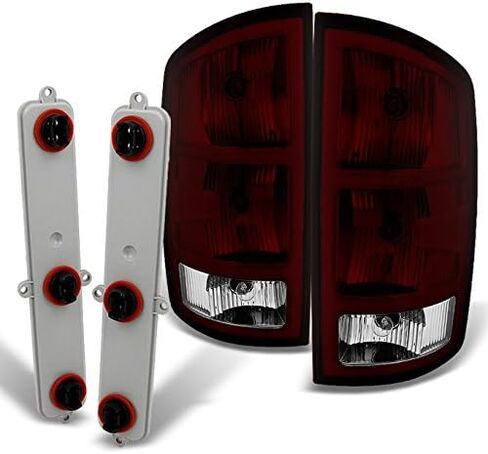 Akkon - لدودج رام 1500 | 2500 | 3500 بيك آب شاحنة داكنة أضاءة ذيل حمراء داكنة بديل مع زوج لوحة الدوائر in Kuwait