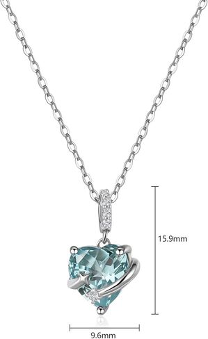 Pendant Necklace,925 Sterling Silver,Platinum Plated,Pink Heart Shape,18 inches in Saudi Arabia