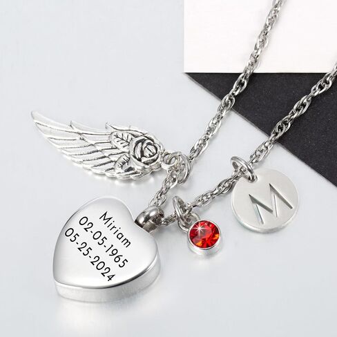 3 Pack Memorial Cremation Jewelry for Ashes - Heart-Shaped Silver Urn Necklace & Stainless Steel Locket Pendant Set with Custom Engraving, Funnel Kit & Velvet Gift Bag in Saudi Arabia