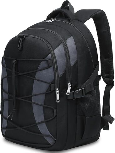 BLUEFAIRY Middle High School Backpack for Teen Boys Girls Large College Bookbag with Laptop Sleeve Back to School Book Bags Mochilas Escolares para Niños Niñas Adolescentes (Black/Dark Gray, Solid) in Kuwait