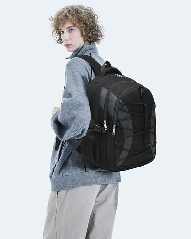 BLUEFAIRY Middle High School Backpack for Teen Boys Girls Large College Bookbag with Laptop Sleeve Back to School Book Bags Mochilas Escolares para Niños Niñas Adolescentes (Black/Dark Gray, Solid) in Kuwait