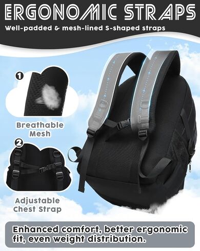 BLUEFAIRY Middle High School Backpack for Teen Boys Girls Large College Bookbag with Laptop Sleeve Back to School Book Bags Mochilas Escolares para Niños Niñas Adolescentes (Black/Dark Gray, Solid) in Kuwait