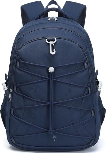 BLUEFAIRY Middle High School Backpack for Teen Boys Girls Large College Bookbag with Laptop Sleeve Back to School Book Bags Mochilas Escolares para Niños Niñas Adolescentes (Black/Dark Gray, Solid) in Kuwait