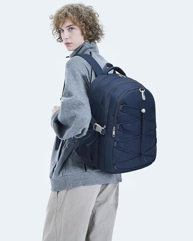 BLUEFAIRY Middle High School Backpack for Teen Boys Girls Large College Bookbag with Laptop Sleeve Back to School Book Bags Mochilas Escolares para Niños Niñas Adolescentes (Black/Dark Gray, Solid) in Kuwait