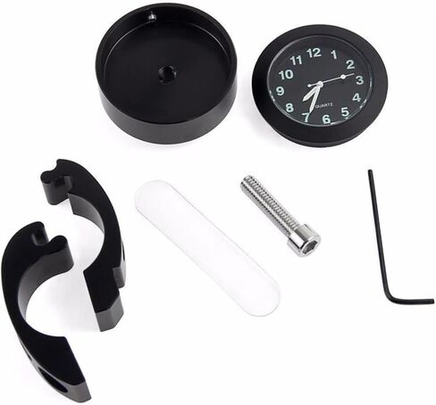 Gatuida 2pcs Waterproof Motorcycle Handlebar Clock, Chrome Dial Clock for 7/8" to 1" Motorbike, for Riding and Motocross in Saudi Arabia
