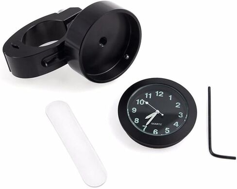 Gatuida 2pcs Waterproof Motorcycle Handlebar Clock, Chrome Dial Clock for 7/8" to 1" Motorbike, for Riding and Motocross in Saudi Arabia