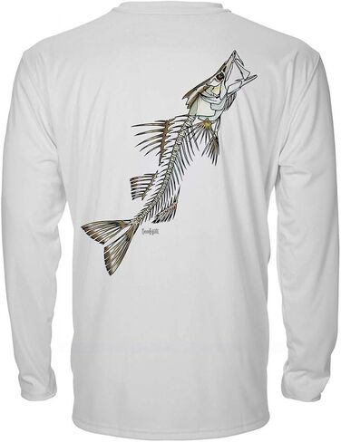 Denali Men's Teaser UPF 50+ Long Sleeve T-Shirt, UV Protection Shirt, Trophy Bones Collection by Marcos Augusto: Snook in Kuwait