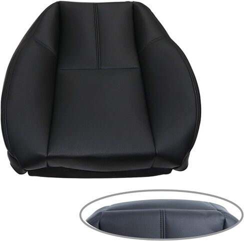 SecosAutoparts Driver & Passenger Bottom and Top Lean Back Leather Seat Covers Black Compatible with Chevy Silverado Compatible with GMC Sierra Tahoe Suburban Avalanche Yukon 2007-2014 in Saudi Arabia