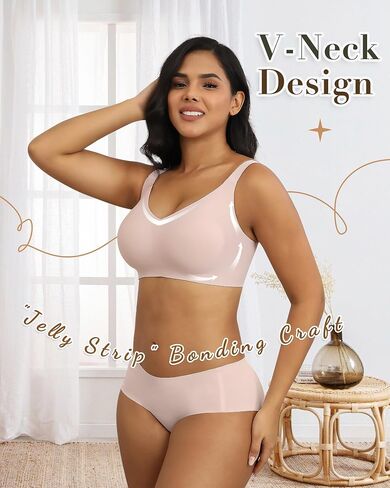 HORISUN Seamless Wireless Bra for Women with Soft Support No Underwire Full Coverage Comfort Bras Back Smoothing Bralettes in Saudi Arabia