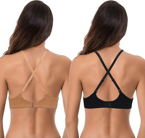 Curve Muse Women's Plus Size Add 1 and a Half Cup Push Up Convertible Lace Bras in Saudi Arabia