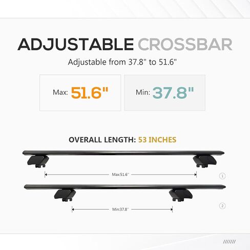 Heavy Duty 300 LBS Roof Rack Cross Bars Compatible with 2015 2016 2017 2018 2019 Lincoln MKC with Side Rails, Lockable & Adjustable Crossbars Rooftop Luggage Cargo Carrier in Saudi Arabia