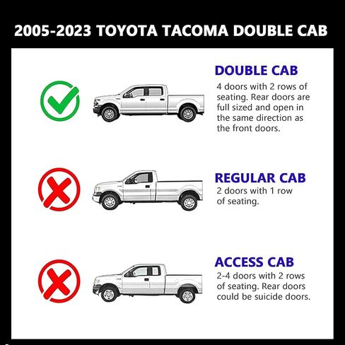Roof Rack Cross Bars Compatible with 2005-2023 Toyota Tacoma Double Cab Aluminum Roof Rails Crossbar Cargo Luggage Carrier, (Not for Access Cab) in Saudi Arabia