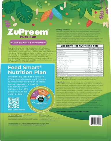 ZuPreem FruitBlend Macaw & Cockatoo Food, Uniform Bird Food, L, 3.5 lb in Saudi Arabia