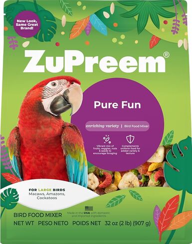 ZuPreem FruitBlend Macaw & Cockatoo Food, Uniform Bird Food, L, 3.5 lb in Saudi Arabia