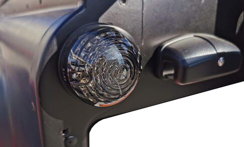 ijdmtoy 12v 70mm Round Dome Flush Mount Amber Lens Amber Leder LED LED Side/Turn Marce/Offer Backups ، متوافقة مع دراجة نارية Caravan Car Caravan الكلاسيكية الخمسينيات ، إلخ. in Saudi Arabia