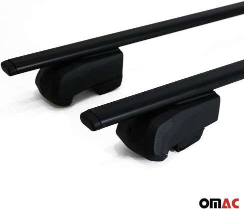 رفوف أو OMAC سقف الأمتعة حاملات الصليب الحديد لـ Acura RDX 2019-2024 Black 2PCS in Saudi Arabia