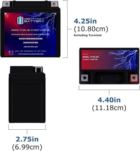 Mighty Max Battery YTX5L-BS Replacement Battery for Parts Unlimited RTX5L-BS in Saudi Arabia