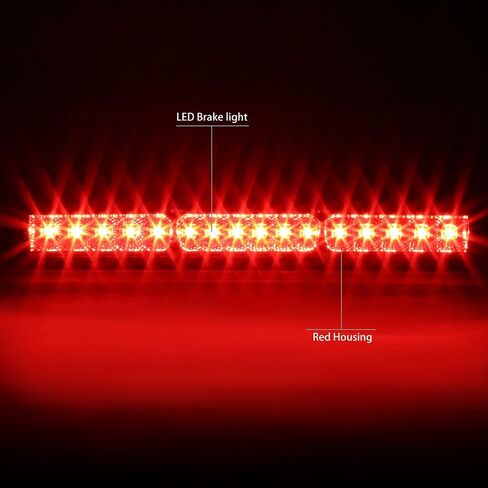 DNA MOTORING 3BL-F15097-LED-T2-SM Smoked Lens LED High Mount 3rd Third Brake Light [Compatible with 97-04 F150 F250 / 00-05 Excursion] in Saudi Arabia