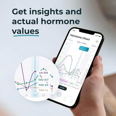 Inito Fertility Monitor & Hormone Tracker for Women | Track and Confirm Ovulation | Measures Estrogen, LH, PdG, FSH | Includes 15 Strips + Free app (Compatible with All iPhones) in Saudi Arabia