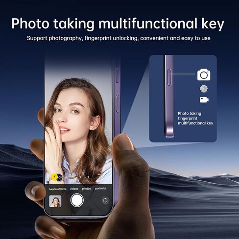 هاتف خلوي I16 PROMAX 5G، هاتف ذكي غير مقفل 8 جيجابايت + 256 جيجابايت/6.99 بوصة شاشة / كاميرا 68 ميجابكسل + 108 ميجابكسل/ بطارية 7000 مللي أمبير في الساعة، قدرة تحمل فائقة، بطاقة SIM مزدوجة/ فتح الوجه/ نظام تحديد المواقع العالمي/ فتح زر بصمة الإصبع (ذهبي) in Kuwait