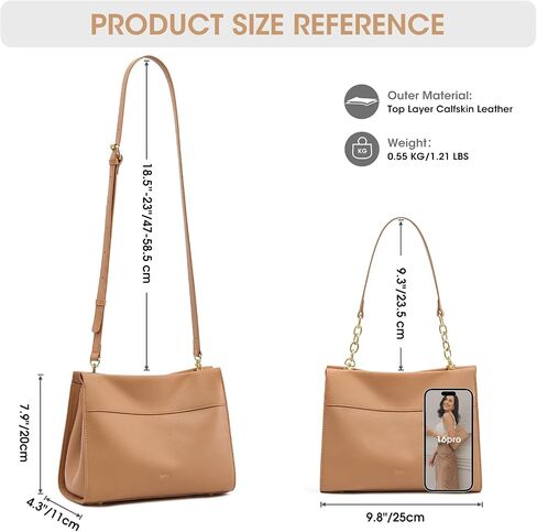Kattee Leather Purses and Handbags for Women, Small Crossbody Bags for Women, Top Handle Hobo Shoulder Bag with 2 Straps in Saudi Arabia