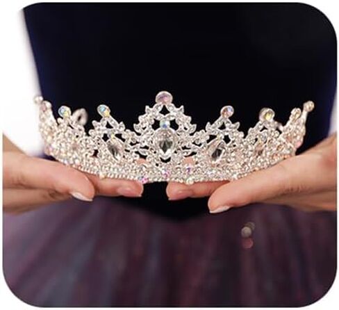 JWICOS Crystal Tiaras and Crowns for Women and Girls - Wedding, Birthday, Prom and Christmas Hair Accessories in Saudi Arabia