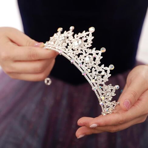 JWICOS Crystal Tiaras and Crowns for Women and Girls - Wedding, Birthday, Prom and Christmas Hair Accessories in Saudi Arabia