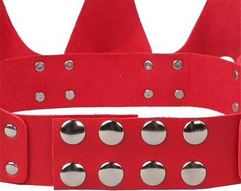 Leather Crown Queen Headband Tiara Adjustable Medieval Costume Accessory for Prom Halloween Christmas Cosplay Party in Saudi Arabia
