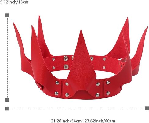 Leather Crown Queen Headband Tiara Adjustable Medieval Costume Accessory for Prom Halloween Christmas Cosplay Party in Saudi Arabia