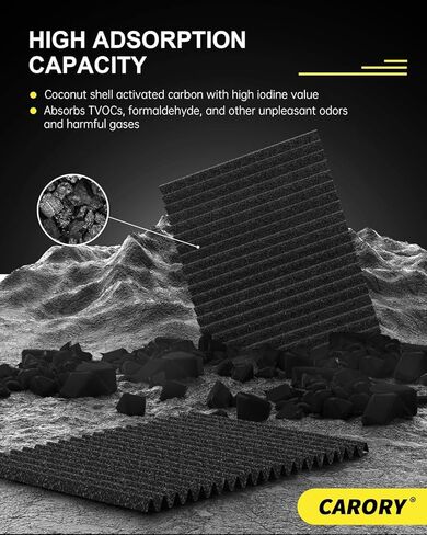 Cabin Air Filter w/Activated Carbon for Select 2020-2025 Hyundai, Kia, Enesis Models - Elantra, Ioniq 5/6, Santa Cruz/Fe, Sonata, Tucson, EV6, EV9, K5, Niro, and more. 2021 2022 2023 2024 in Kuwait