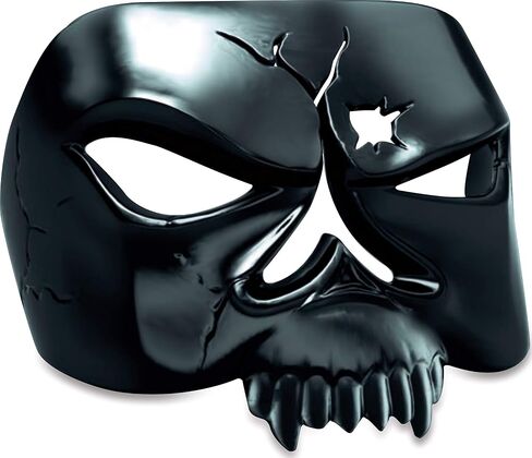 ملحق Kuryakyn 9024 لهجة الدراجات النارية: غطاء خلفي Zombie Skull لعام 1973-2019 Harley-Davidson Motorcycles ، Black in Saudi Arabia