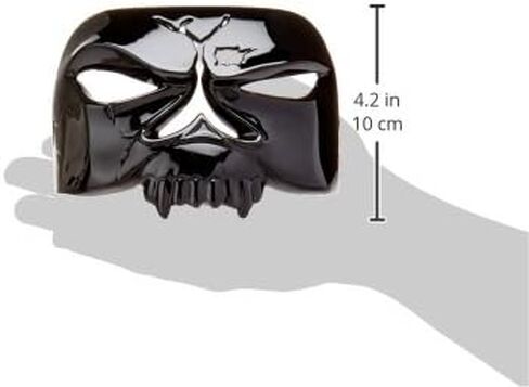 ملحق Kuryakyn 9024 لهجة الدراجات النارية: غطاء خلفي Zombie Skull لعام 1973-2019 Harley-Davidson Motorcycles ، Black in Saudi Arabia