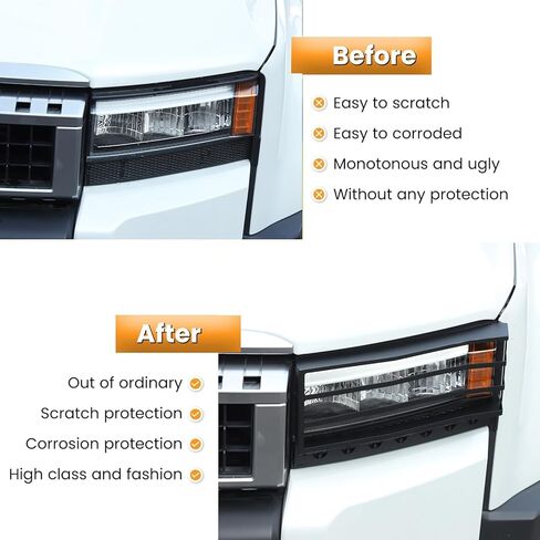 تغطية حارس مصباح المصباح الأمامي متوافق مع Toyota Land Cruiser 250 Prado J250 LC250 2024 2025 ، محوبة المصباح الأمامي للكربون ، حامي ، الأسود in Saudi Arabia