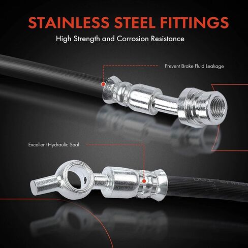 A-Premium Front Driver Brake Hydraulic Hose Compatible with Select Hyundai Models - Elantra 2013-2016, Elantra Coupe 2013-2014, Elantra GT Veloster 2013-2017 - Replace# 58731A5000 in Saudi Arabia