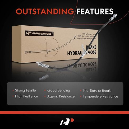 A-Premium Front Driver Brake Hydraulic Hose Compatible with Select Hyundai Models - Elantra 2013-2016, Elantra Coupe 2013-2014, Elantra GT Veloster 2013-2017 - Replace# 58731A5000 in Saudi Arabia